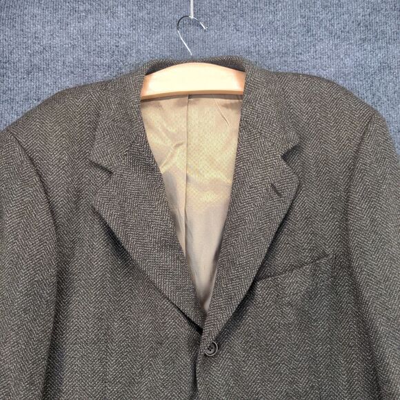 Joseph & Feiss International Mens 43 Soft Jacket Brown Shoulder Pads 3-Button - Picture 3 of 13